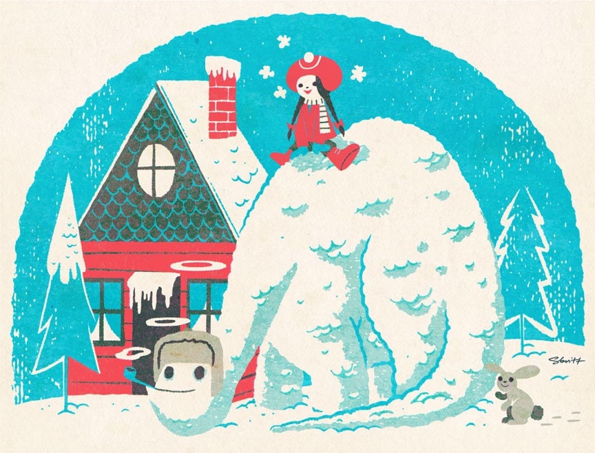 Jee and the Brontosnowrus - Print