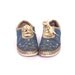 Vintage 90s Denim Studded Gold Woven Sole Sneakers 8 8.5