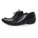Vintage 60s Black Leather ELFIN Pixie Toe Preppy Chic Oxfords womens 7 7.5