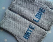 Womens Gloves - LOVE/HATE Fingerless Gloves - Love & Hate Knuckle Tattoo Gloves - Valentine's Day - Valentines Gift - Girlfriend