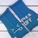 Bad Day Grumpy Emoticon Blue Fingerless Gloves - Fingerless Mittens - Snarky Snark Blue Gloves