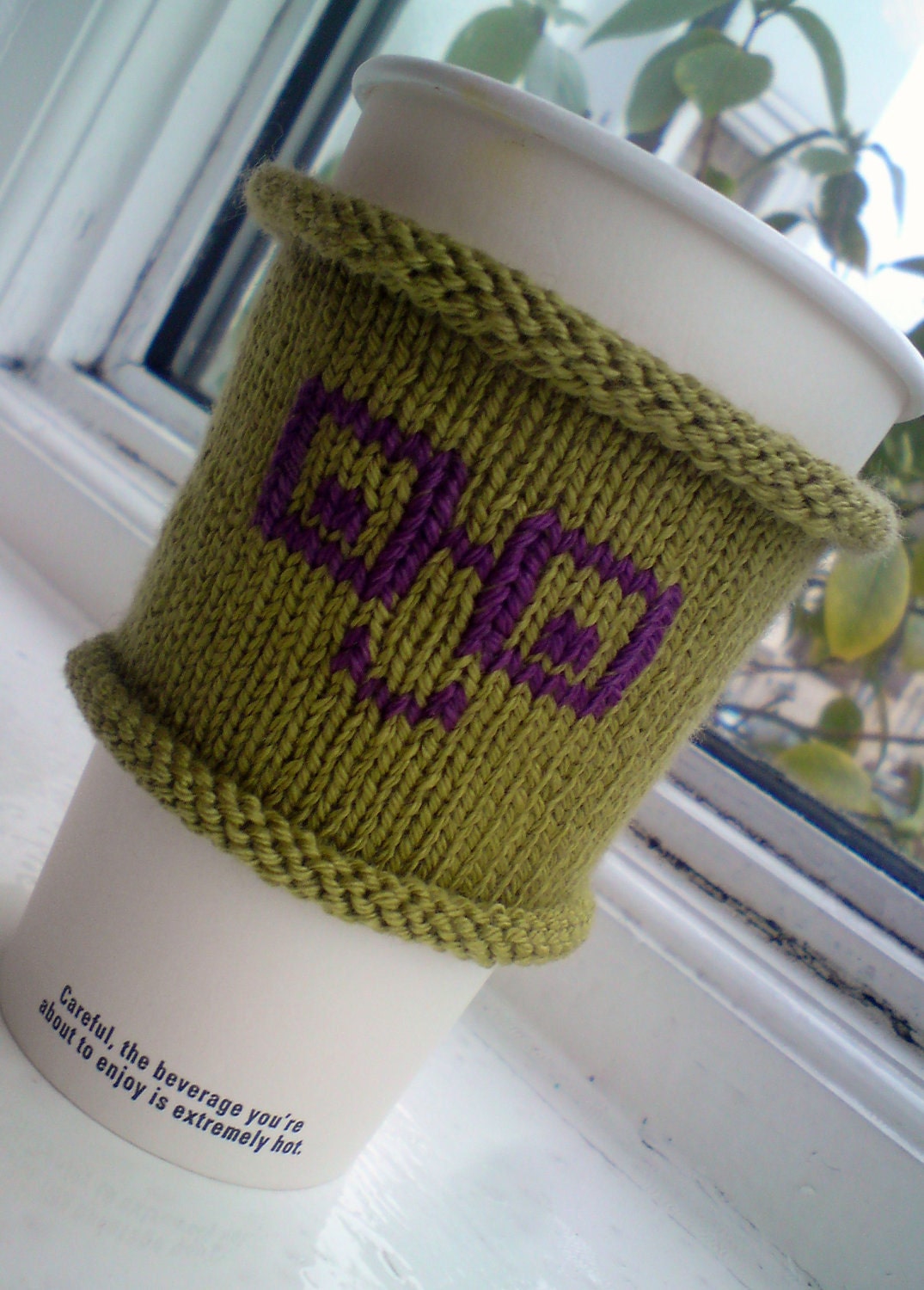 Cute Nerd Coffee Cozy Cup Cozy - Geek Chic Coffee To Go Cozy