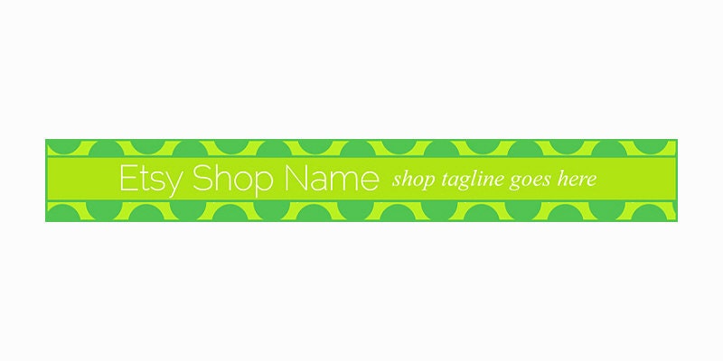 Bold Etsy Shop Banner - Chic 105 - Website Header Banner