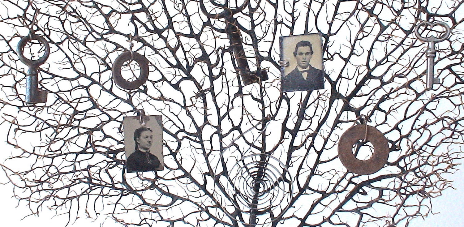 assemblage art - 'tree of life'