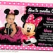 SALE--Minnie Mouse Birthday Invitation