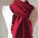 Dark Cranberry.....Ruffled Scarf......New Colors of Autumn