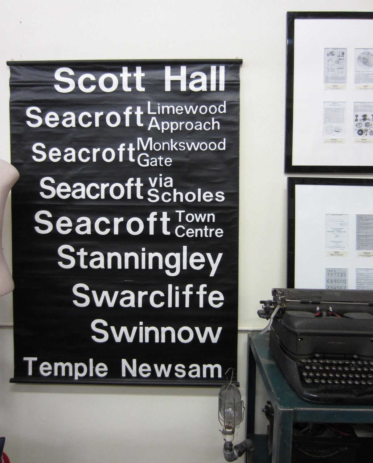 vintage british bus roll. scott hall to temple newsam.
