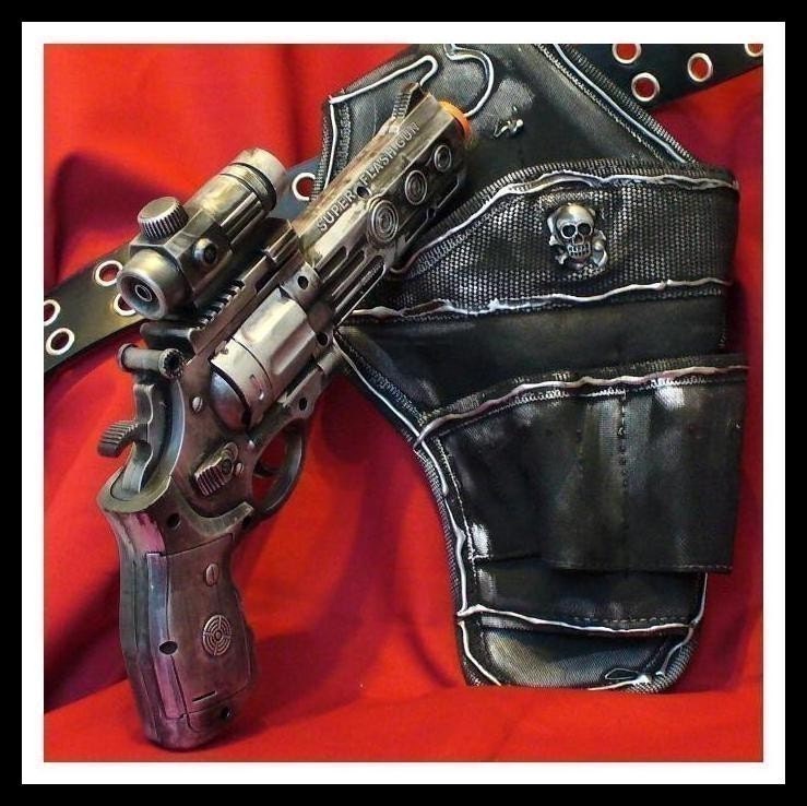 Steampunk gothic Gun Holster BELT PostApocalyptic LARP