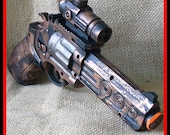 Steampunk cyber gothic gun pistol laser LARP Prof. Von Kreuzenberg gun tool to another dimension