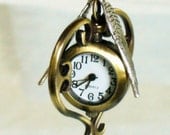 Steampunk pocket watch charm FANTASTIC Time Turner  WATCH necklace Harry potter