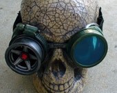 Steampunk Goggles Glasses  lenses loops cyber---RARE-----Time Travel Crazy Scientist's Oculo-Vision Tool---biker motorcycle