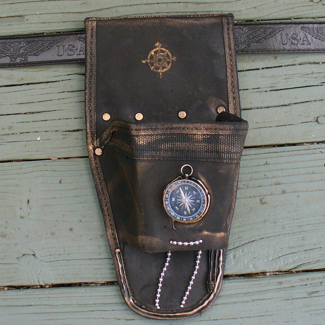 Steampunk gothic MAVERICK Gun HOLSTER  BELT PostApocalyptic