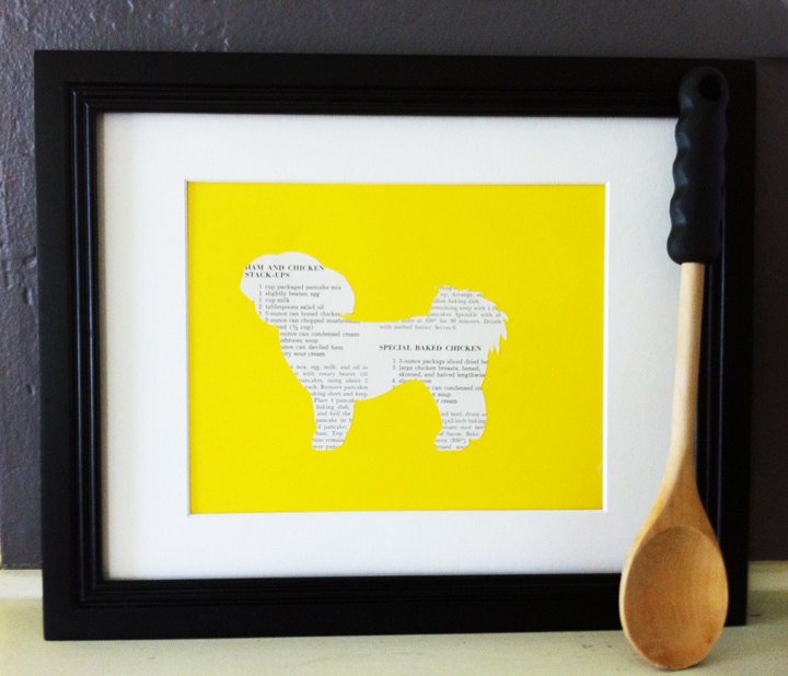 Chicken Recipes - Shih Tzu Dog Vintage Silhouette