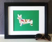 SALE Diving Beauties- Corgi Dog Vintage Silhouette
