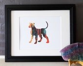 Caverns-  Pit Bull Dog Vintage Silhouette