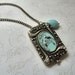 The Love Birds Enamel and Amazonite Locket Necklace