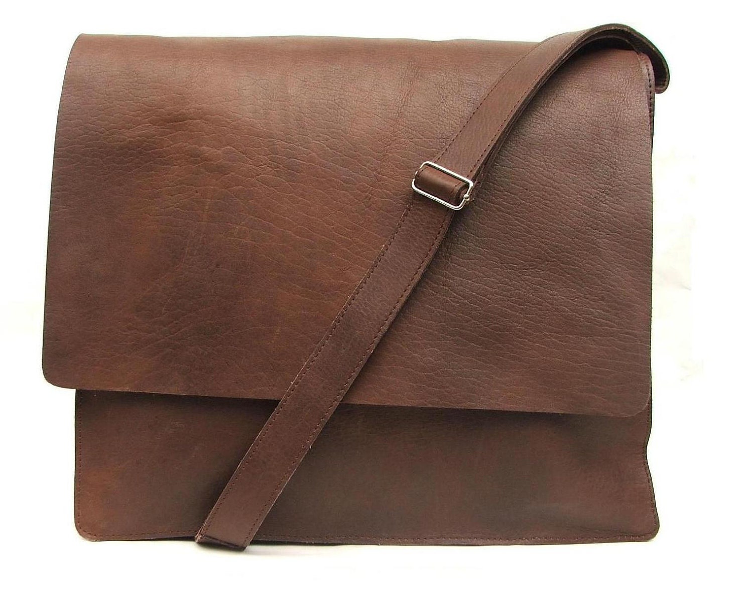 Messenger bag for Mens Women Unisex Brown Leather by abizema