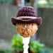 Crochet Cowboy Hat - Baby Hat - Photography Prop - Brown - Size Newborn