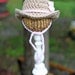 Crochet Baby Cowgirl Hat - Photography Prop - Baby Girl Hat - Size Newborn