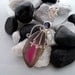 ON SALE Genuine Agate Geode slab and Amethyst Pendant Sterling Silver 925