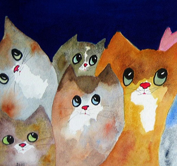 Moon Viewing Cats 3