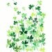 Clover Field Digital print of original watercolor painting , abstract clovers meadow, Shamrock, St Patrick's day, luck of the Irtish
