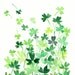 Clover Field Digital print of original watercolor painting , abstract clovers meadow, Shamrock, St Patrick's day, luck of the Irtish