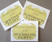 Set of 3 Reserved Wedding Signage