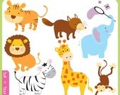 Baby Animals - cute animals, fun animals, giraffe, elephant, fox, tiger, lion, jungle, forest, wild - Personal and Commercial Use Clip Art Il_170x135