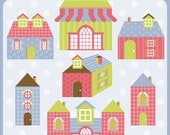 Holiday Homes digital clip art - new house, welcome home, moving house, winter house - Personal and Commercial Use Instant Download Clip Art Il_170x135