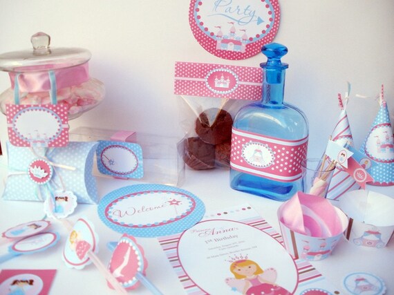 Fairy Princess Baby Shower or Birthday Customised Printable Party Kit Package Il_570xn