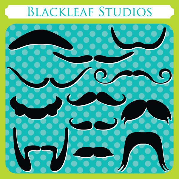 Mustaches - moustache, men, dad, brother, fathers day, photo booth props, photo props, party props - Personal and Commercial Use Clip Art Il_570xn