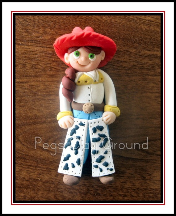 Toy Story Character Jessie Polymer Clay Bead by PegsClayGround