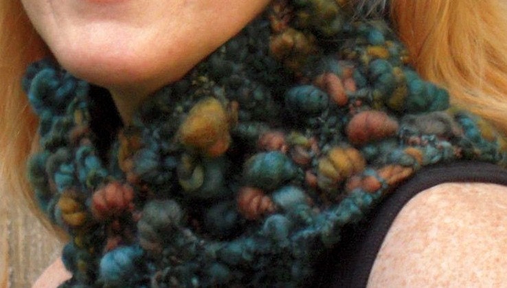 PDF Coils Cowl Pattern handspun art yarn knitting SELL items knit from this