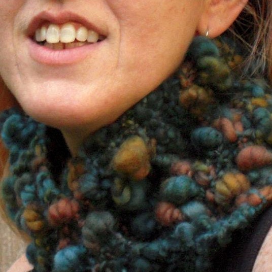 PDF Coils Cowl Pattern handspun art yarn knitting SELL items knit from this