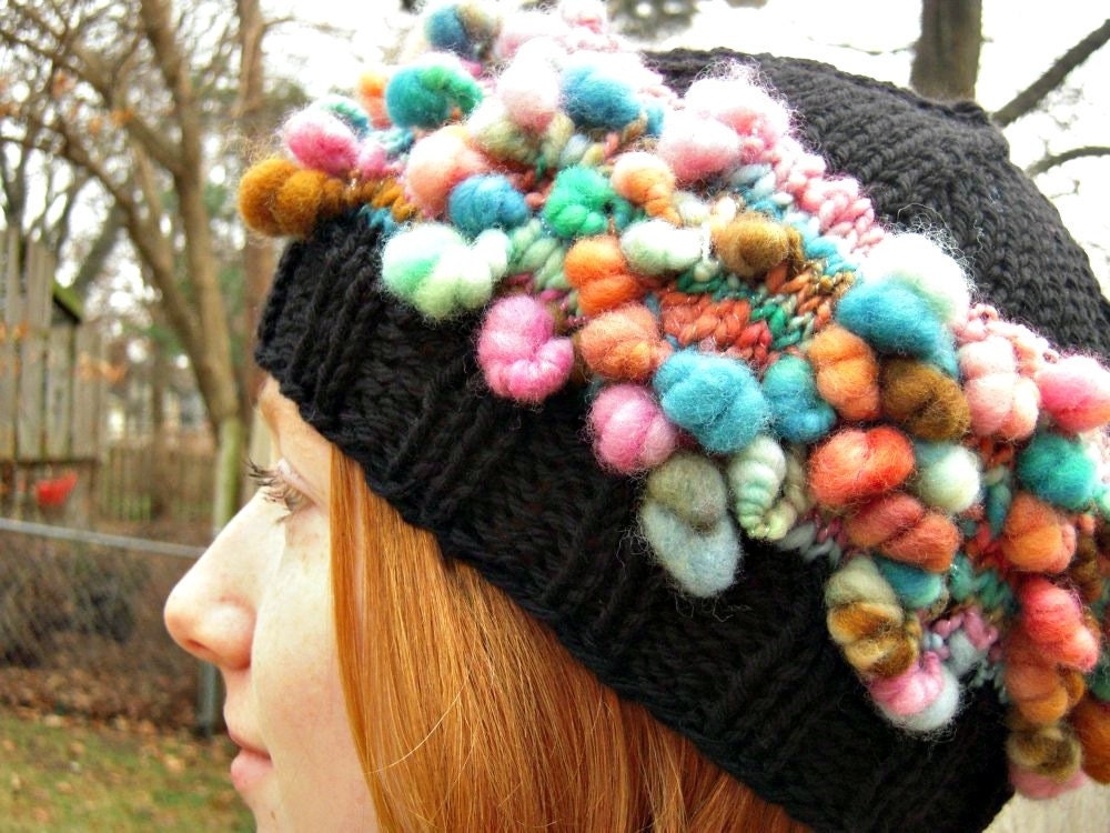 PDF Coils Hat Pattern handspun art yarn knitting SELL items knit from this