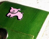 Pig Leather Matchbook Notepad, Refillable