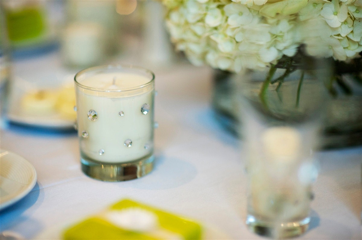 Wedding Candles with Crystal Embellishments by Trend D Home