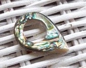 Handmade natural Rainbow Abalone guitar pick or pendant