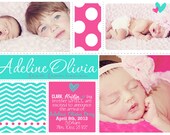 Baby girl birth announcement