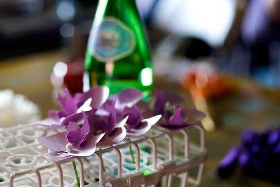orchid hair pin - paper flower accessories for everyday or special event