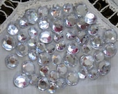 Clear Acrylic Flatback Rhinestones 50 per pack Assorted sizes - for scrapbooking, cards, crafting