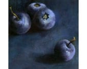 archival art print of oil painting Juicy Blueberries reproduction of still life painting