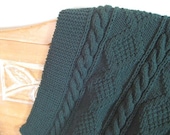 AFGHAN Hand Knit Deep SEA GREEN 50 x 70 Sabina (not currently in inventory)