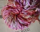 Beautiful - Hand Dyed Ribbon - Lovely PEACH BLOSSOM dark shimmer edge ribbon, 5 yards