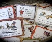 Alice in Wonderland/Mad Hatter Custom Placecards - Set of 4