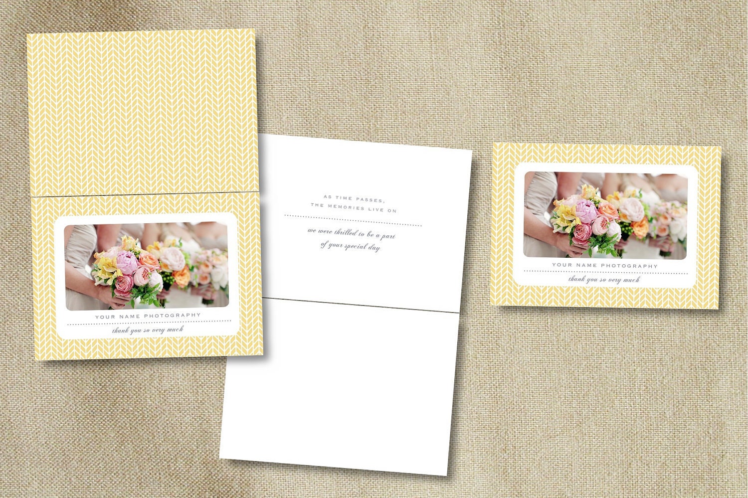 Digital Thank You Card Photography Template (digital Photoshop files)
