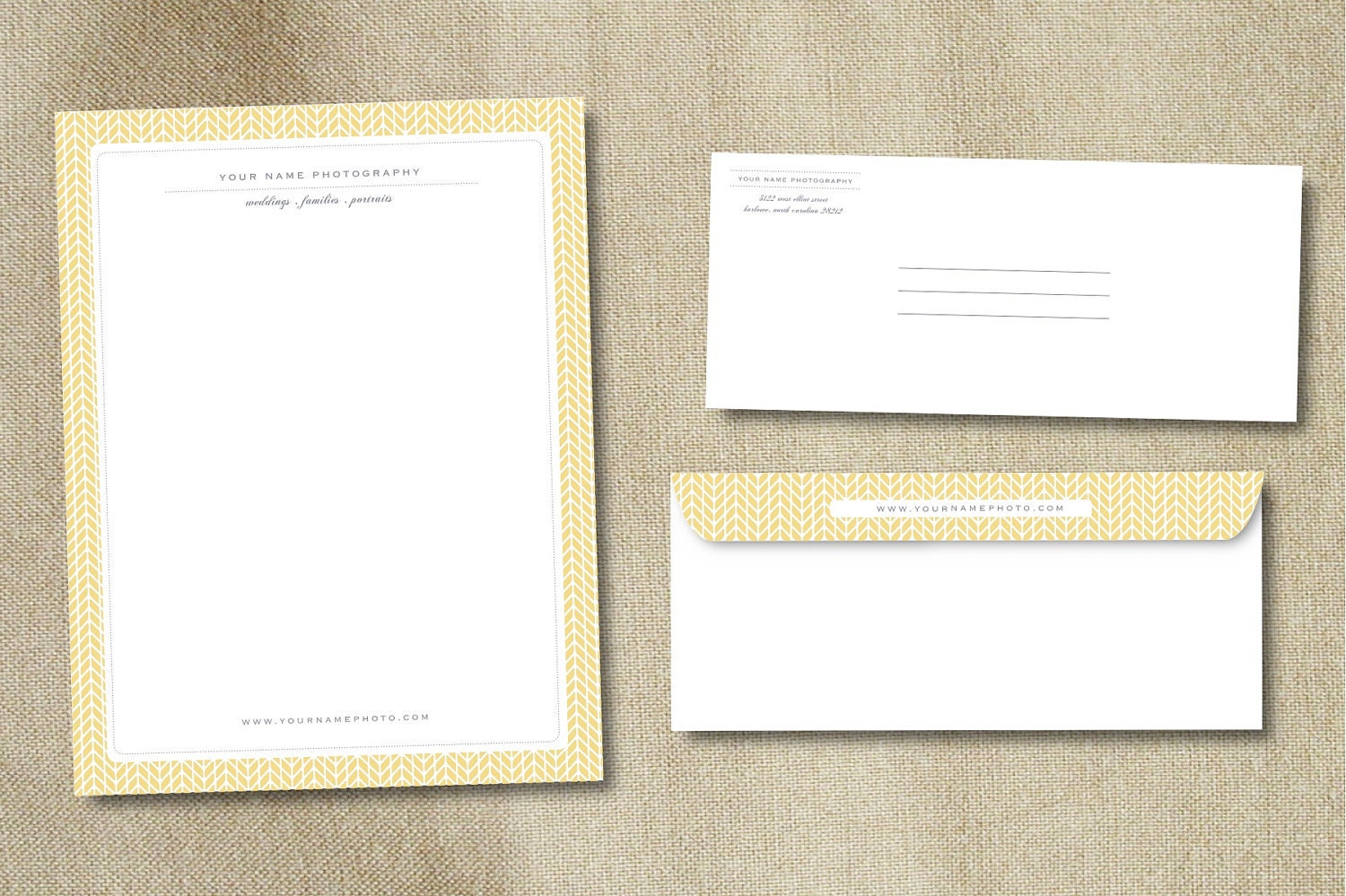 Letterhead & Envelope Premade Digital Design