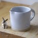 Teeny cafe style pouring jug for milk - hand thrown in stoneware and glazed in white