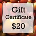 Organic Seed Gift Certificate Twenty Dollars